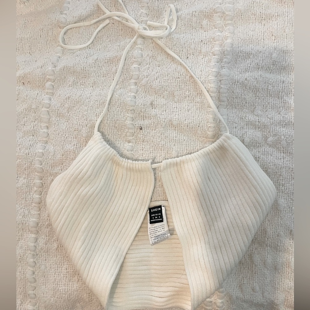 SHEIN white crop top